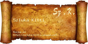 Szluka Kitti névjegykártya